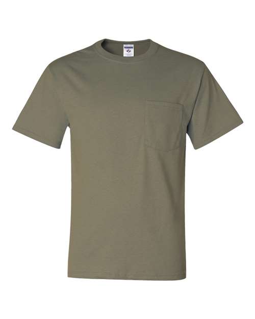 JERZEES Men Dri Power 50/50 Pocket T-Shirt