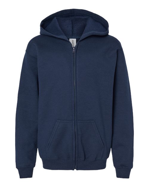 Gildan Youth Heavy Blend Full-Zip Hooded Sweatshirt